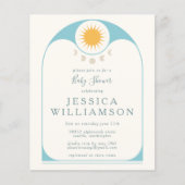 予算かわいい星月月の青い赤ちゃんシャワー (正面)