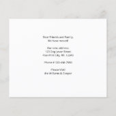 予算かわいい犬の移動モダンカードを移動 (裏面)