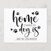 予算かわいい犬の移動モダンカードを移動 (正面)