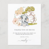 予算かわいい象の赤ちゃんシャワーありがとう (正面)