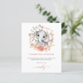 予算かわいい象サンゴ赤ちゃんシャワーありがとう (スタンド正面)