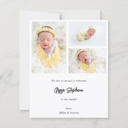 予算かわいい4数々のフォトヴェルティベビー発表 (裏面)