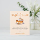 予算かわいこちゃんパイ赤ちゃんシャワーサンキューカード (スタンド正面)