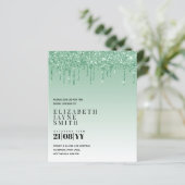 予算かわいらしブライダルシャワーガーリー招待状グリッター (スタンド正面)