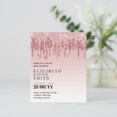 予算かわいらしブライダルシャワーガーリー招待状グリッター (スタンド正面)