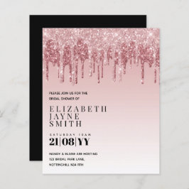 予算かわいらしブライダルシャワーガーリー招待状グリッター