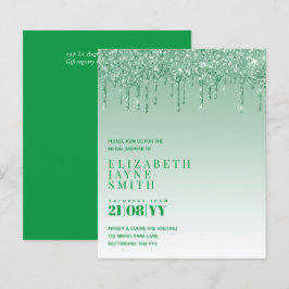 予算かわいらしブライダルシャワーガーリー招待状グリッター