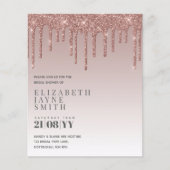 予算かわいらしブライダルシャワーガーリー招待状グリッター (正面)