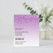 予算かわいらしブライダルシャワーガーリー招待状グリッター (スタンド正面)