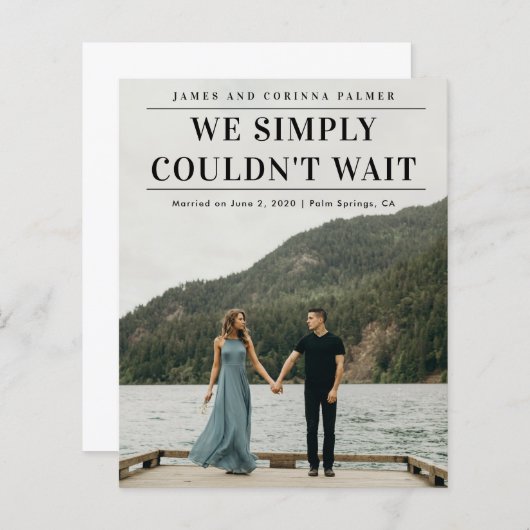 予算が写真の発表を待ち受け結婚なかった (正面/裏面)