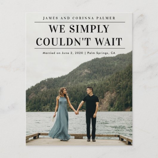 予算が写真の発表を待ち受け結婚なかった (正面)