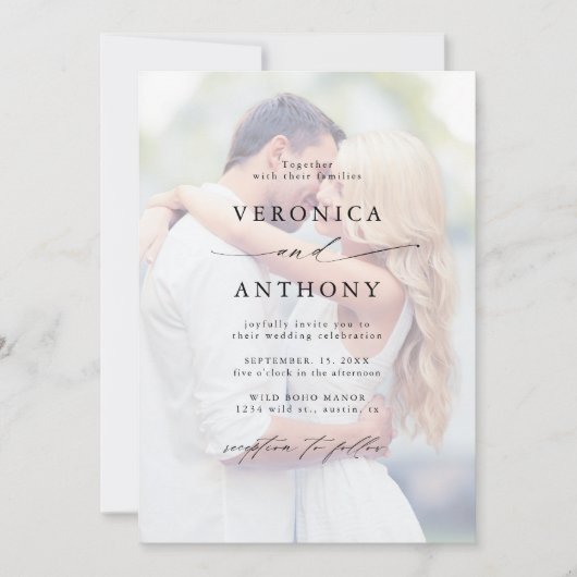 予算が消え結婚た写真の全て 招待状 (正面)