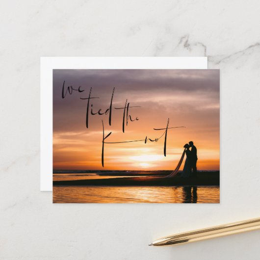 予算が結び付いたKnot Photo Elopementの発表 (正面/裏面インサイチュ)