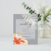 予算が美しいコーラル結婚イエローハイビスカス (スタンド正面)