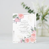 予算が美しいピンク素朴のバラ (スタンド正面)