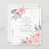 予算が美しいピンク素朴のバラ (正面)