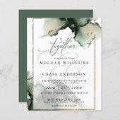 予算が美しい抽象芸術セージ緑 (正面/裏面)