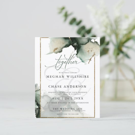 予算が美しい抽象芸術セージ緑 (スタンド正面)