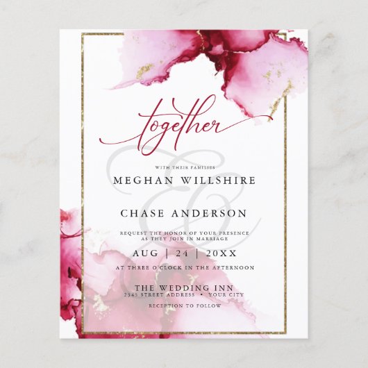 予算が美しい抽象芸術鮮やかなクリムゾンピンク (正面)