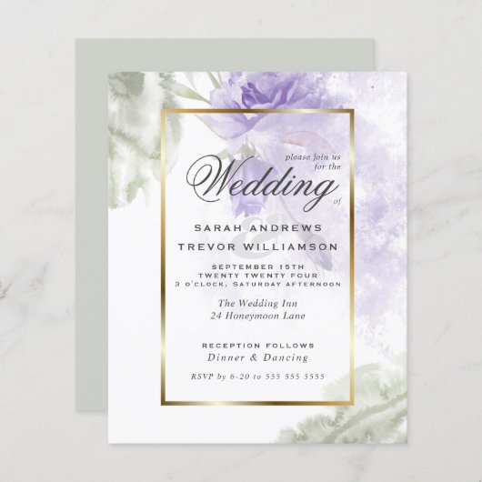 予算が美しい素朴薄紫紫バラ (正面/裏面)