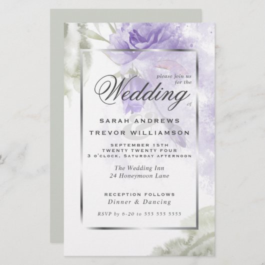 予算が美しい紫素朴のバラ (正面/裏面)