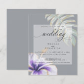 予算が美しい結婚スミレ色のハイビスカス (正面/裏面)