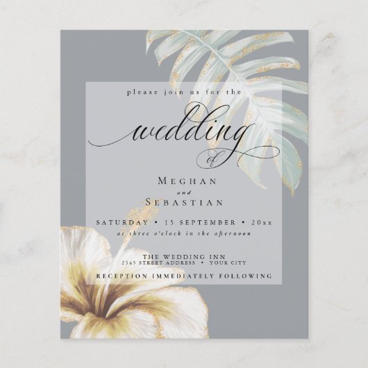 予算が美しい結婚金ゴールドイエローハイビスカス (正面)