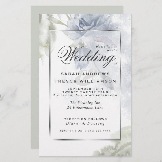 予算が美しい青素朴バラ (正面/裏面)