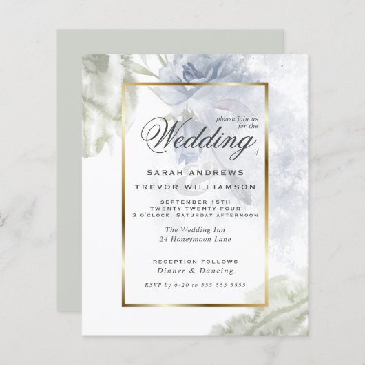 予算が美しい青素朴バラ (正面/裏面)