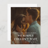 予算が許さなかったので写真でウェディング発表 (正面/裏面)