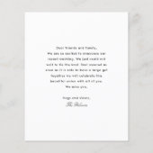 予算が許さなかったので写真でウェディング発表 (裏面)