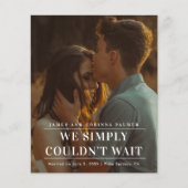 予算が許さなかったので写真でウェディング発表 (正面)