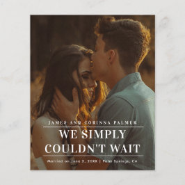 予算が許さなかったので写真でウェディング発表