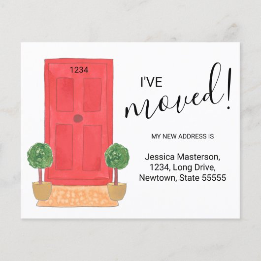 予算が赤ドアのアナウンスメントカードを移動した (正面)