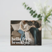 予算こんにちは新しいホームアドレスフォトムービングカード (スタンド正面)