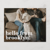 予算こんにちは新しいホームアドレスフォトムービングカード (正面)