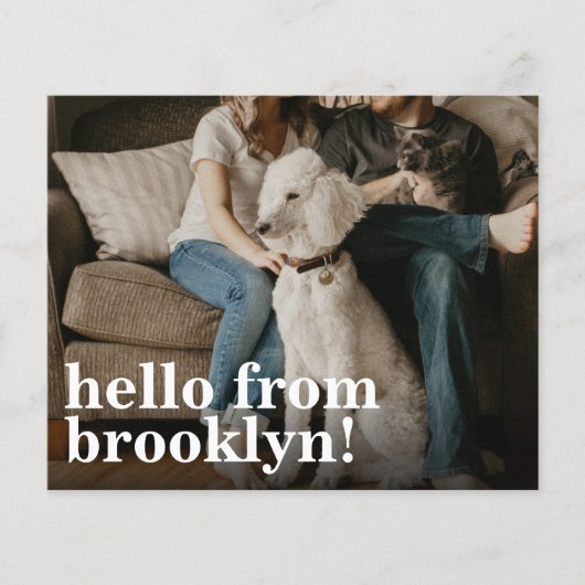 予算こんにちは新しいホームアドレスフォトムービングカード (正面)