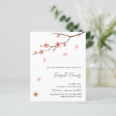 予算さくらんぼブロッサムフローラベビーシャワー招待状 (スタンド正面)