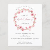 予算さくらんぼブロッサムブライダルシャワー招待 (正面)