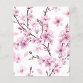 予算さくらんぼブロッサム&金ゴールド夕べパーティー招待状 (裏面)