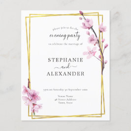 予算さくらんぼブロッサムQRコード夕べパーティー招待状