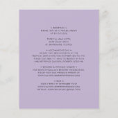 予算すべてを1つのはっきりしたタイポグラフィ結婚式の招待 (裏面)