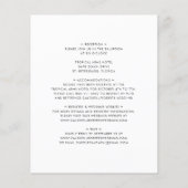 予算すべてを1つのはっきりしたタイポグラフィ結婚式の招待 (裏面)