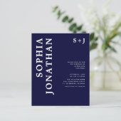 予算すべてを1つのはっきりしたタイポグラフィ結婚式の招待 (スタンド正面)