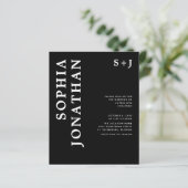 予算すべてを1つのはっきりしたタイポグラフィ結婚式の招待 (スタンド正面)