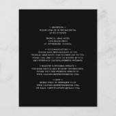 予算すべてを1つのはっきりしたタイポグラフィ結婚式の招待 (裏面)