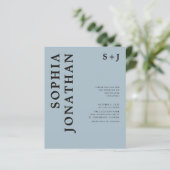 予算すべてを1つのはっきりしたタイポグラフィ結婚式の招待 (スタンド正面)