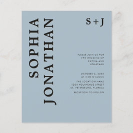 予算すべてを1つのはっきりしたタイポグラフィ結婚式の招待