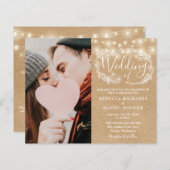 予算すべてを1つのクラフト写真の結婚式の招待 (正面/裏面)