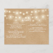 予算すべてを1つのクラフト写真の結婚式の招待 (裏面)